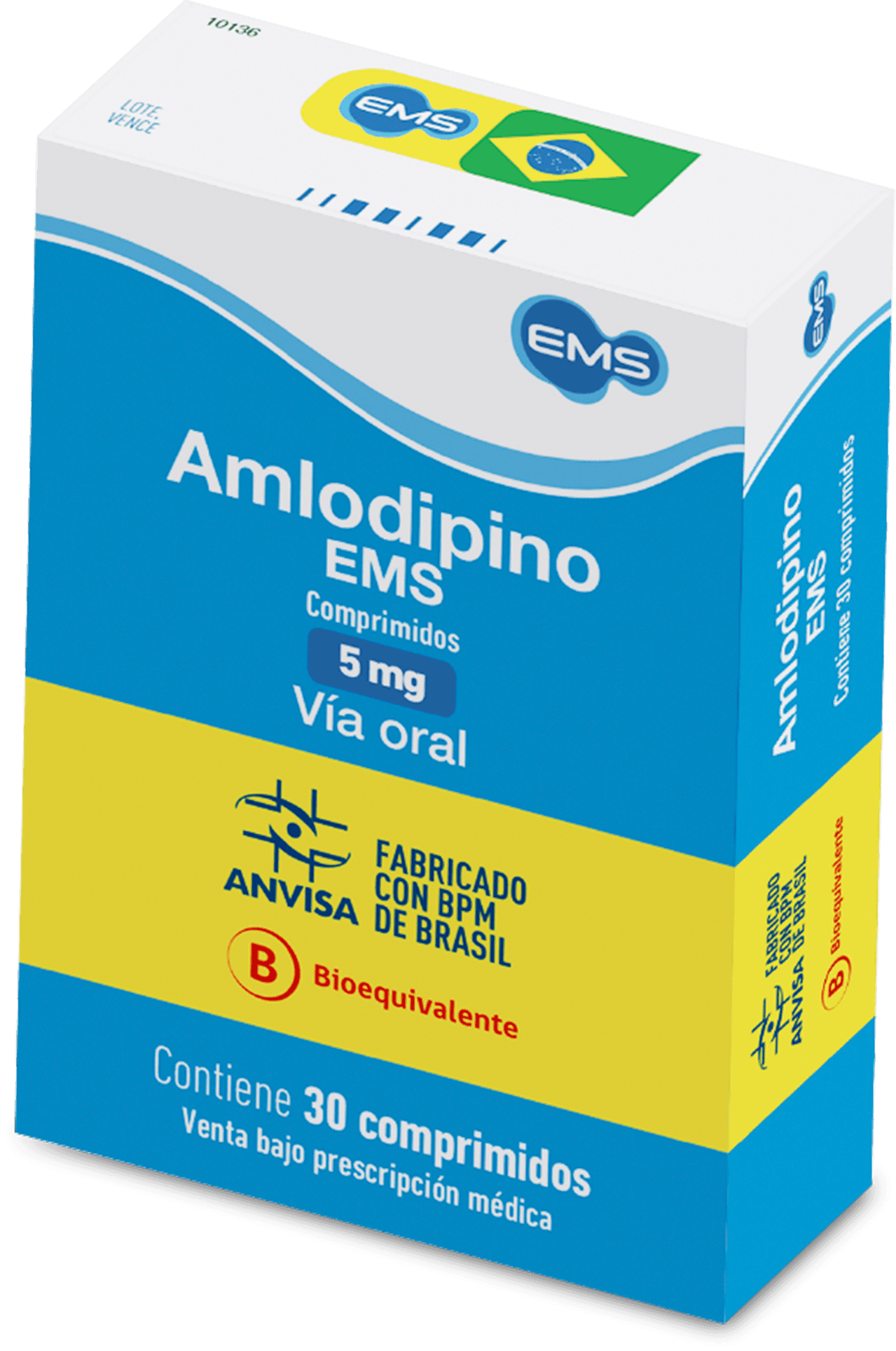 Amlodipino EMS 5 mg comprimidos recubiertos