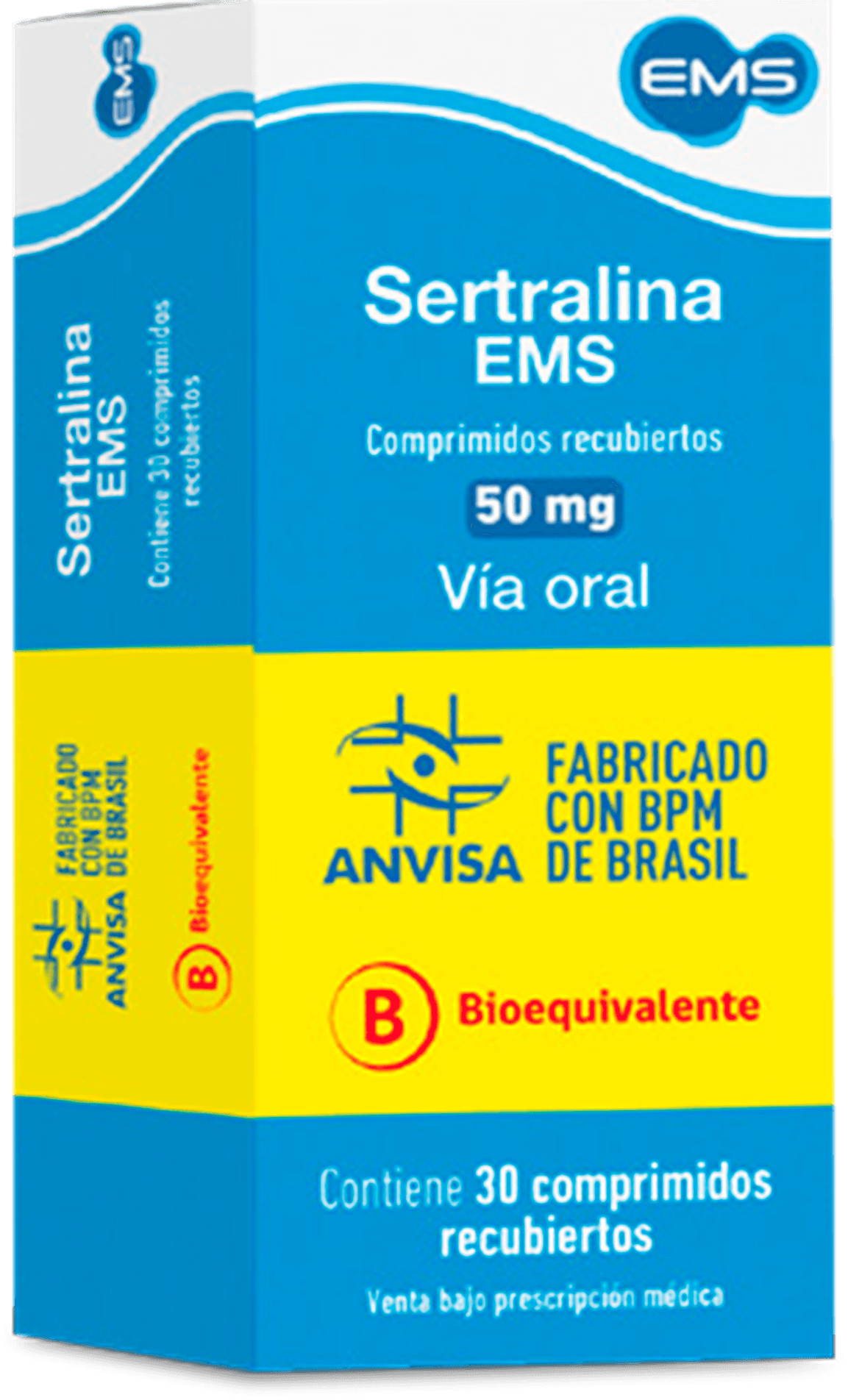 Sertralina EMS 50 mg comprimidos recubiertos